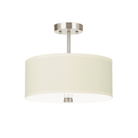  Dayna Shade Pendants Semi Flush Mount Ceiling Light - Brushed Nickel