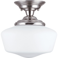  Academy Semi Flush Mount Ceiling Light - Brushed Nickel
