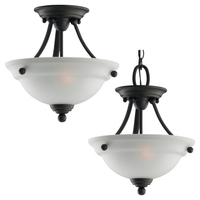  Wheaton Semi Flush Mount Ceiling Light - Heirloom Bronze