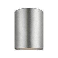  Outdoor Cylinders Flush Mount Ceiling Light - Painted Brushed Nickel