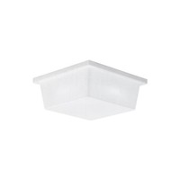  Flush Mount Ceiling Light - White Plastic