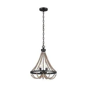 S3101902EN872 Oglesby Mini Chandelier - Washed Pine / Stardust