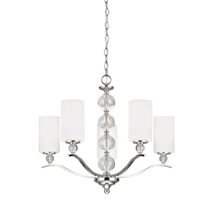 GL3113405EN305 Englehorn Mid Sized Chandelier Chandelier - Chrome