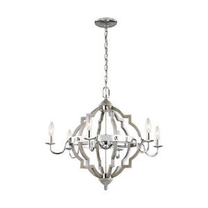 GL3124906EN872 Socorro Mini Chandelier - Washed Pine