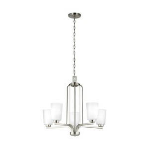 GL3128905962 Franport Mid Sized Chandelier Chandelier - Brushed Nickel