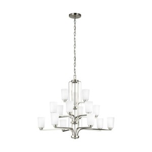 GL3128915962 Franport Large Foyer Chandelier Chandelier - Brushed Nickel