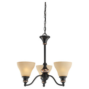 S31590844 Brixham Mini Chandelier - Rustic Bronze