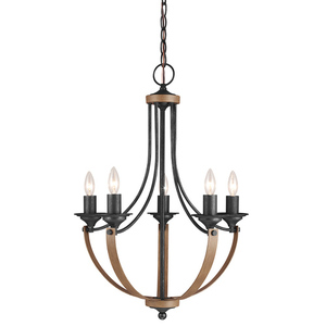 GL3280405846 Corbeille Mini Chandelier - Stardust / Cerused Oak