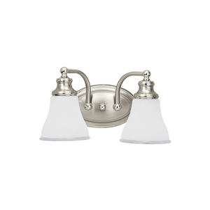 GL40010EN3773 Alexandria 2 Bulb Bathroom Lighting - Two Tone Nickel