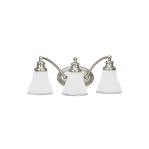 GL40011EN3773 Alexandria 3 Bulb Bathroom Lighting - Two Tone Nickel