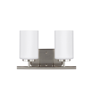 GL41161EN3962 Oslo 2 Bulb Bathroom Lighting - Brushed Nickel GL41161EN3962 Oslo 2 Bulb Bathroom Lighting - Brushed Nickel