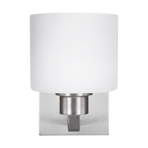 GL4128801EN3962 Canfield 1 Bulb Wall Sconce - Brushed Nickel