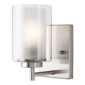 S4137301962 Elmwood Park 1 Bulb Wall Sconce - Brushed Nickel