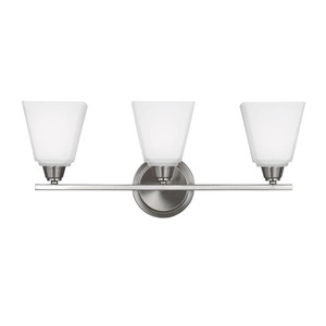 GL4413003962 Parkfield 3 Bulb Bathroom Lighting - Brushed Nickel