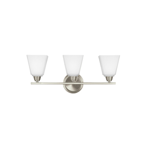 GL4413003EN3962 Parkfield 3 Bulb Bathroom Lighting - Brushed Nickel