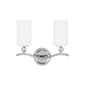 GL4413402EN305 Englehorn 2 Bulb Bathroom Lighting - Chrome