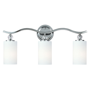 GL441340305 Englehorn 3 Bulb Bathroom Lighting - Chrome / Optic Crystal