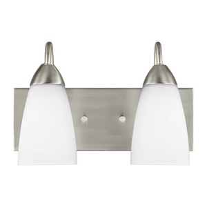 GL4420202962 Seville 2 Bulb Bathroom Lighting - Brushed Nickel