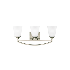GL4424503962 Hanford 3 Bulb Bathroom Lighting - Brushed Nickel GL4424503962 Hanford 3 Bulb Bathroom Lighting - Brushed Nickel