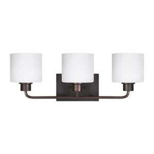 GL4428803EN3710 Canfield 3 Bulb Bathroom Lighting - Bronze