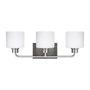 GL4428803EN3962 Canfield 3 Bulb Bathroom Lighting - Brushed Nickel