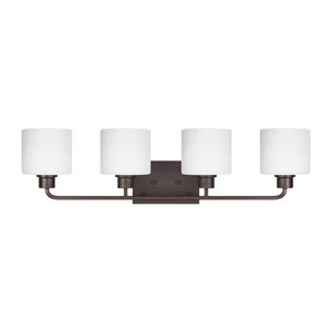 GL4428804710 Canfield 4 or More Bulb Bathroom Lighting - Bronze