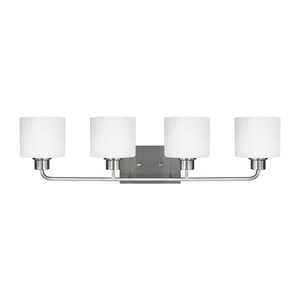 GL4428804962 Canfield 4 or More Bulb Bathroom Lighting - Brushed Nickel