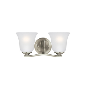 GL4439002962 Emmons 2 Bulb Bathroom Lighting - Brushed Nickel