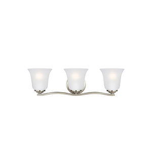 GL4439003962 Emmons 3 Bulb Bathroom Lighting - Brushed Nickel