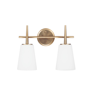 GL4440402848 Driscoll 2 Bulb Bathroom Lighting - Satin Brass