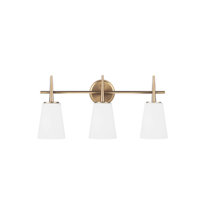 GL4440403EN3848 Driscoll 3 Bulb Bathroom Lighting - Satin Brass