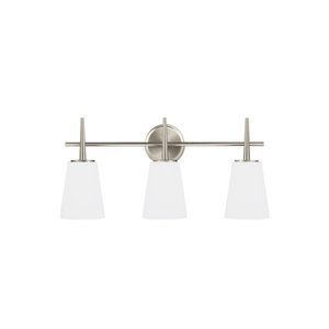 GL4440403EN3962 Driscoll 3 Bulb Bathroom Lighting - Brushed Nickel