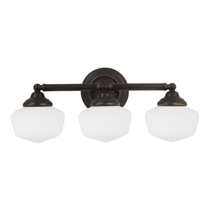 GL44438782 Academy 3 Bulb Bathroom Lighting - Heirloom Bronze