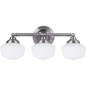 GL44438962 Academy 3 Bulb Bathroom Lighting - Brushed Nickel