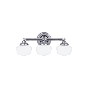 GL44438EN305 Academy 3 Bulb Bathroom Lighting - Chrome