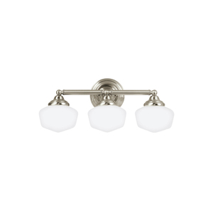 GL44438EN3962 Academy 3 Bulb Bathroom Lighting - Brushed Nickel