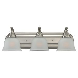 GL44627962 Wheaton 3 Bulb Bathroom Lighting - Brushed Nickel