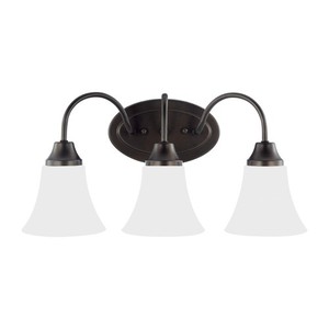 GL44807EN3782 Holman 3 Bulb Bathroom Lighting - Heirloom Bronze