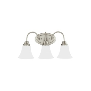 GL44807EN3962 Holman 3 Bulb Bathroom Lighting - Brushed Nickel