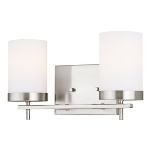 S4490302962 Zire 2 Bulb Bathroom Lighting - Brushed Nickel