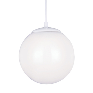 GL6020EN315 Hanging Globe Entrance / Foyer Pendant Light - White