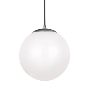 GL602493S04 Hanging Globe Down Light Pendant Light - Satin Aluminum