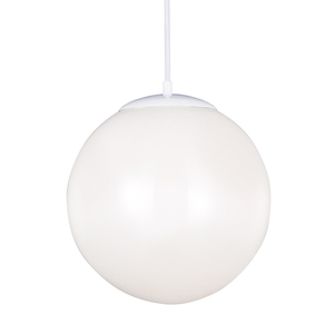 GL6024EN315 Hanging Globe Entrance / Foyer Pendant Light - White