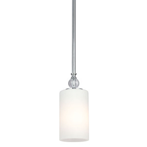 GL611340105 Englehorn Mini-Pendant Pendant Light - Chrome / Optic Crystal