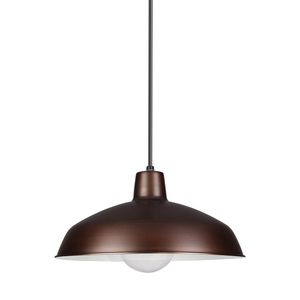 GL651963 Painted Shade Pendant Down Light Pendant Light - Antique Brushed Copper