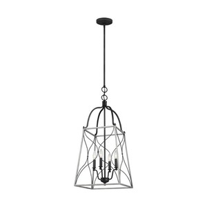 S6531504808 Carra Entrance / Foyer Pendant Light - White Wash / Weathered Zinc