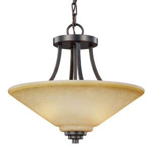 GL7713002845 Parkfield Semi Flush Mount Ceiling Light - Flemish Bronze