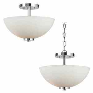 GL7716005 Oslo Semi Flush Mount Ceiling Light - Chrome