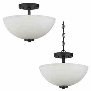 GL77160839 Oslo Semi Flush Mount Ceiling Light - Blacksmith