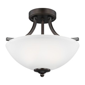 GL7716502710 Geary Semi Flush Mount Ceiling Light - Bronze